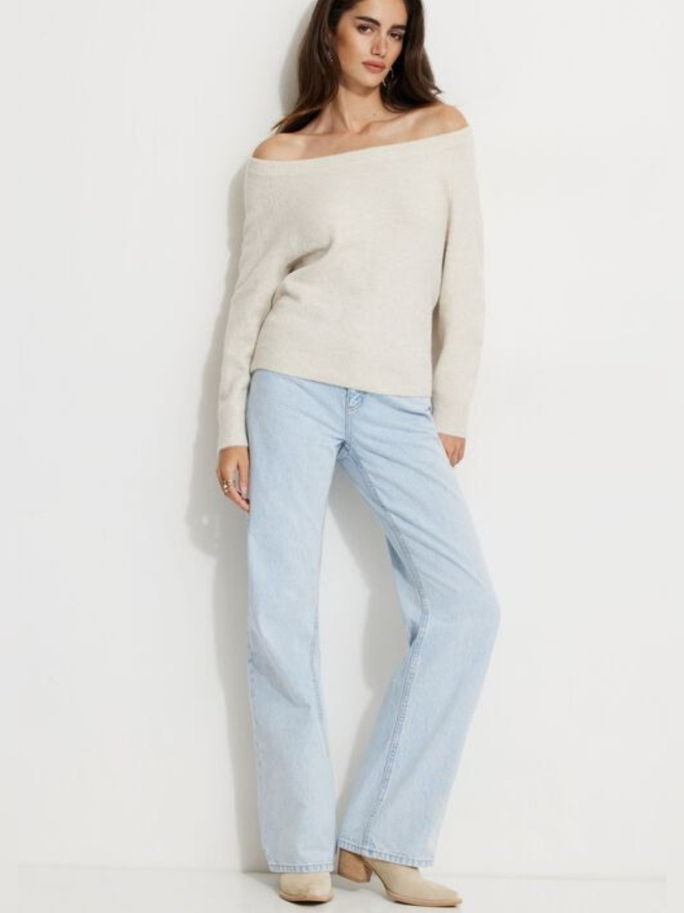 Dynamite Heidi Wide Leg Jeans (light wash)
